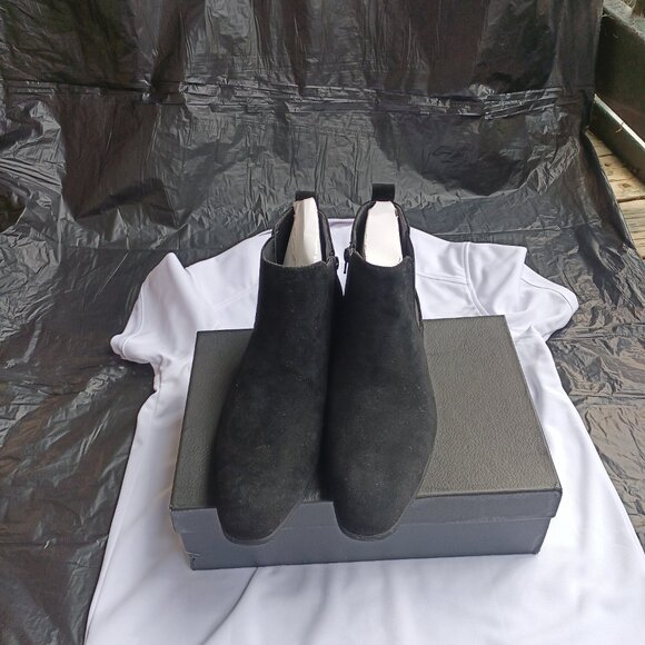 Black Suede Chelsea Boot